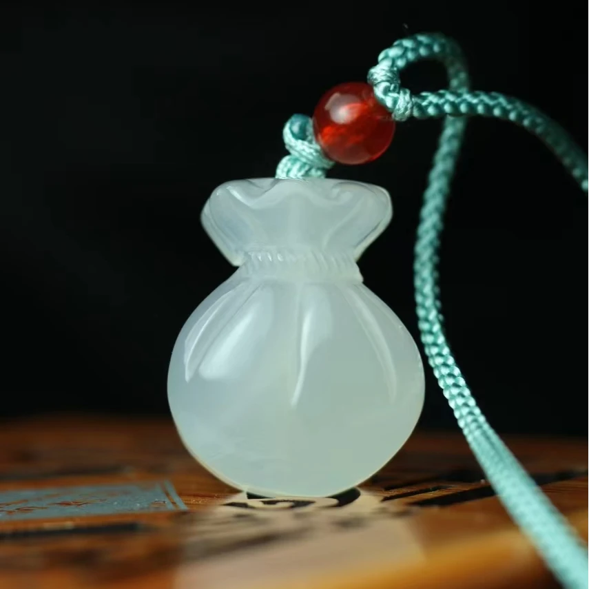 玛瑙白钱袋-YS135-新人福利