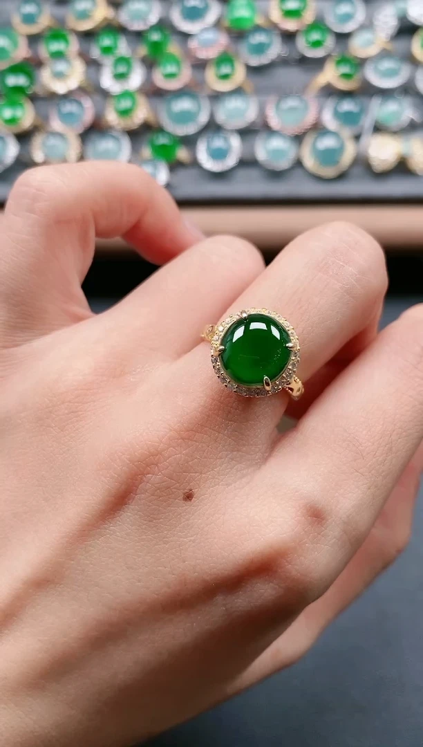 【闪购商品】翡翠戒指银S925镶嵌1111111