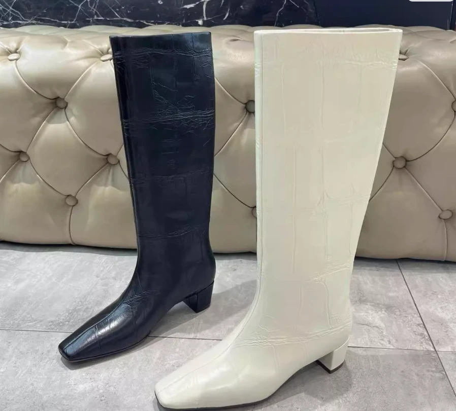 【K】百搭休闲长筒靴子K2424102531~跟高5.5CM