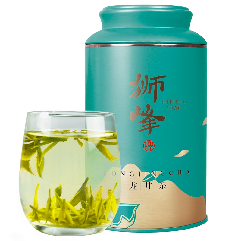 狮峰牌2025新茶明前特级头采龙井43号50g龙井茶青罐