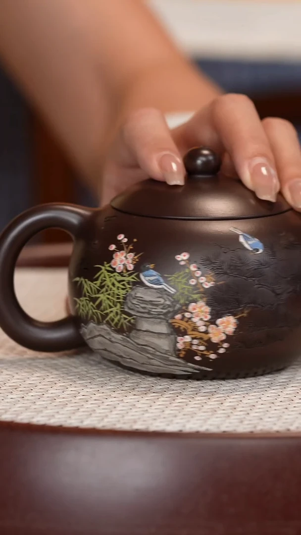 茶壶紫砂【时顺华】老紫泥西施   300CC