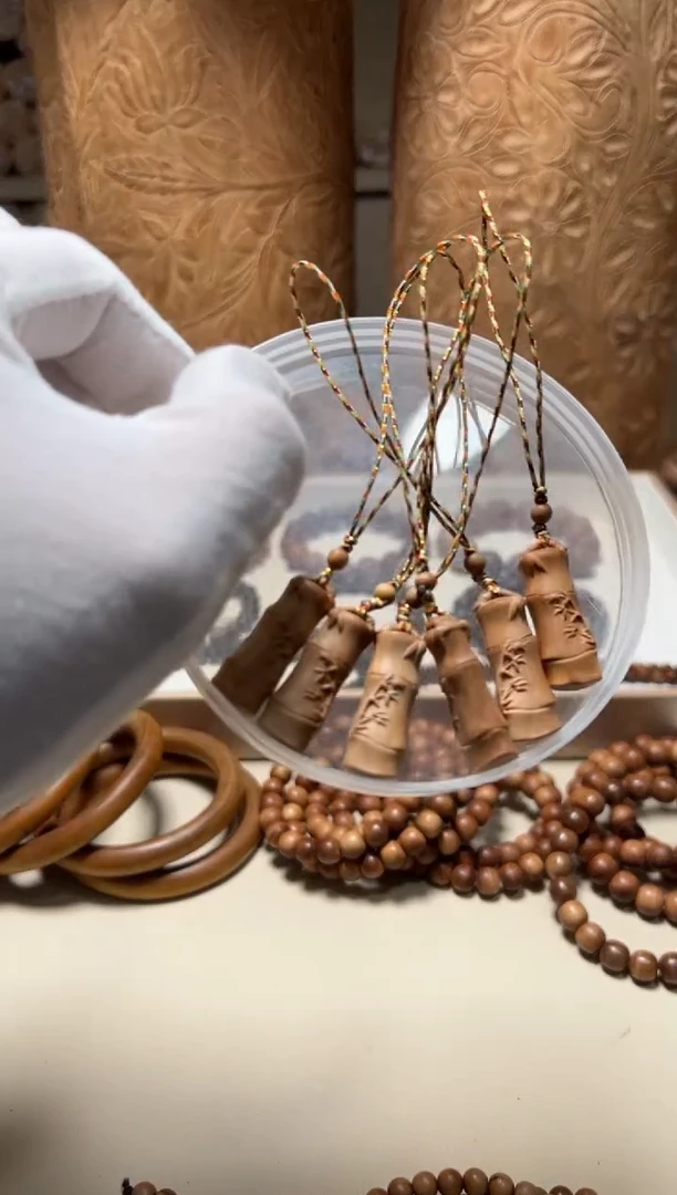 【闪购商品】檀香木手串/手链竹节 节节高升1x3CM