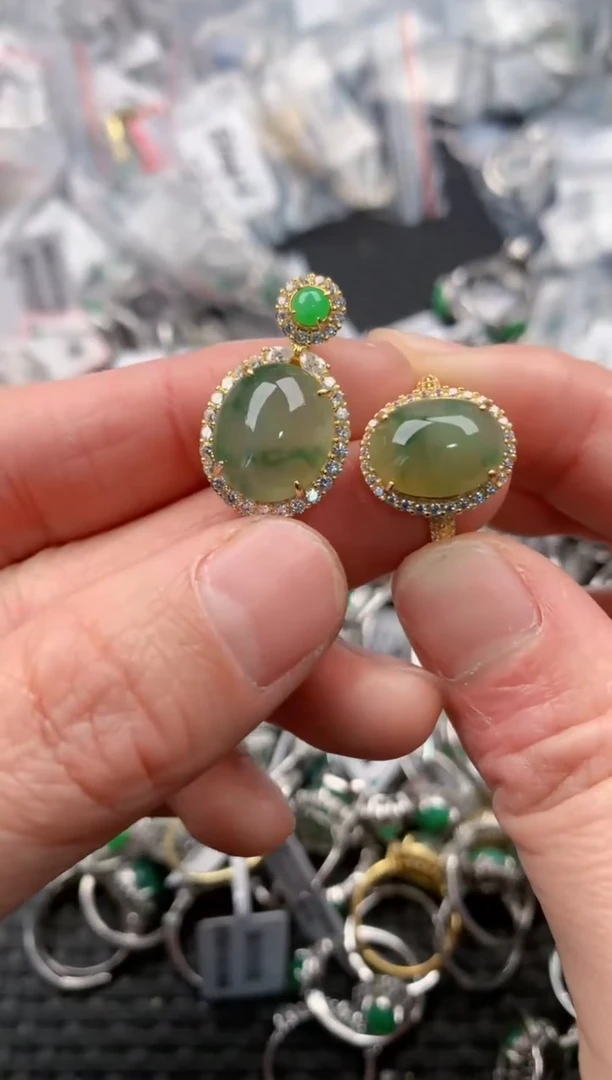 银S925镶嵌戒指翡翠2                              1