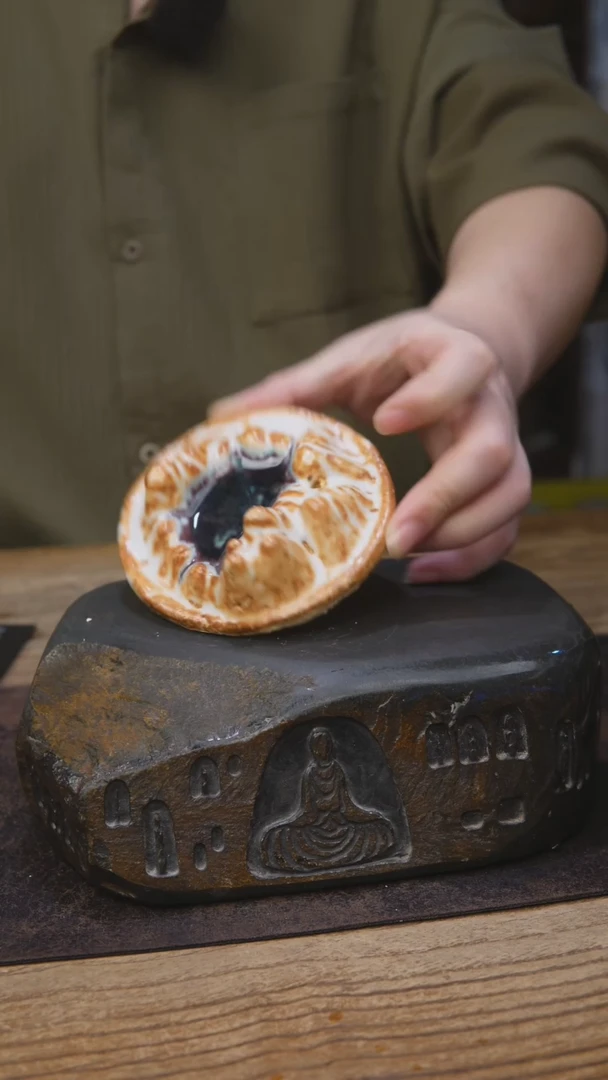 陶瓷香插福利志野雪山