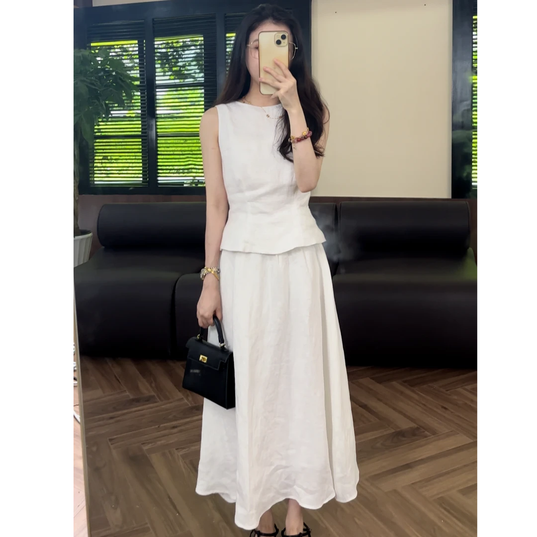 Honey Slurp【MM专享】1566显瘦洋气时尚休闲白色套装裙