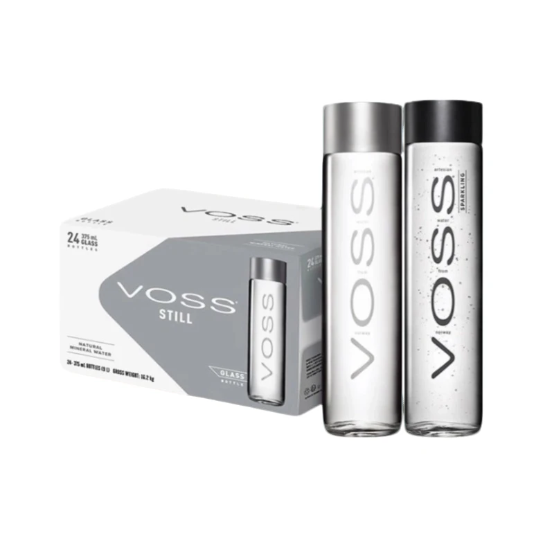 芙丝VOSS天然水/含气型800ml玻璃瓶挪威进口