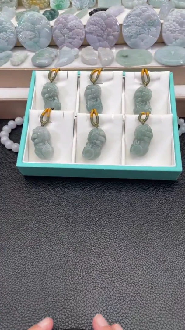 颈饰未镶嵌翡翠天然缅甸翡翠A货多样性发一貔貅117