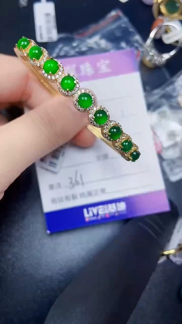 银S925镶嵌戒指翡翠3610