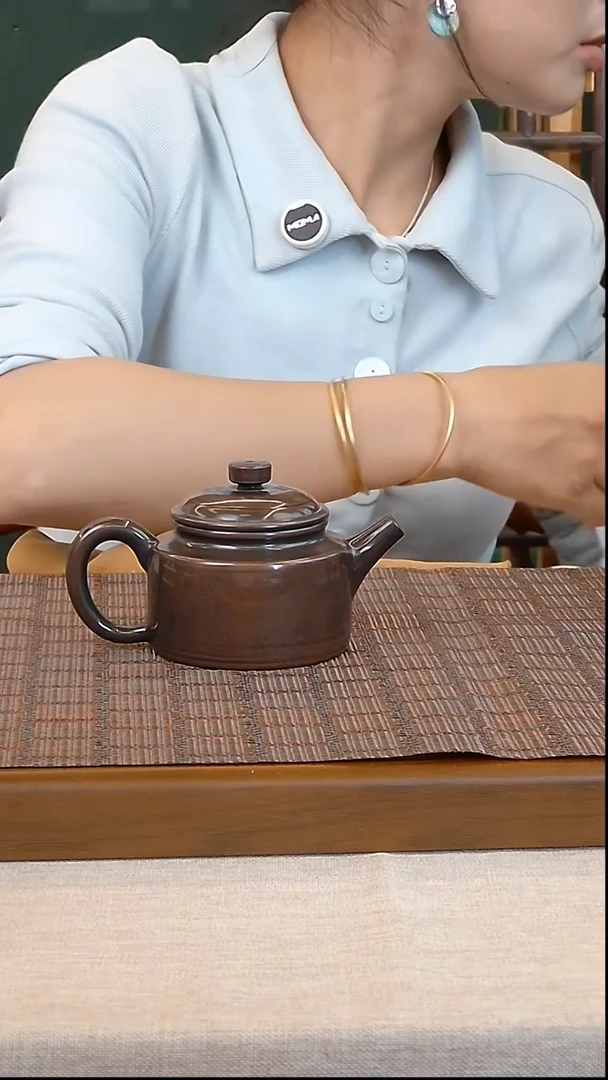 茶壶紫砂06亮光德钟壶/玖陶纯手工制作