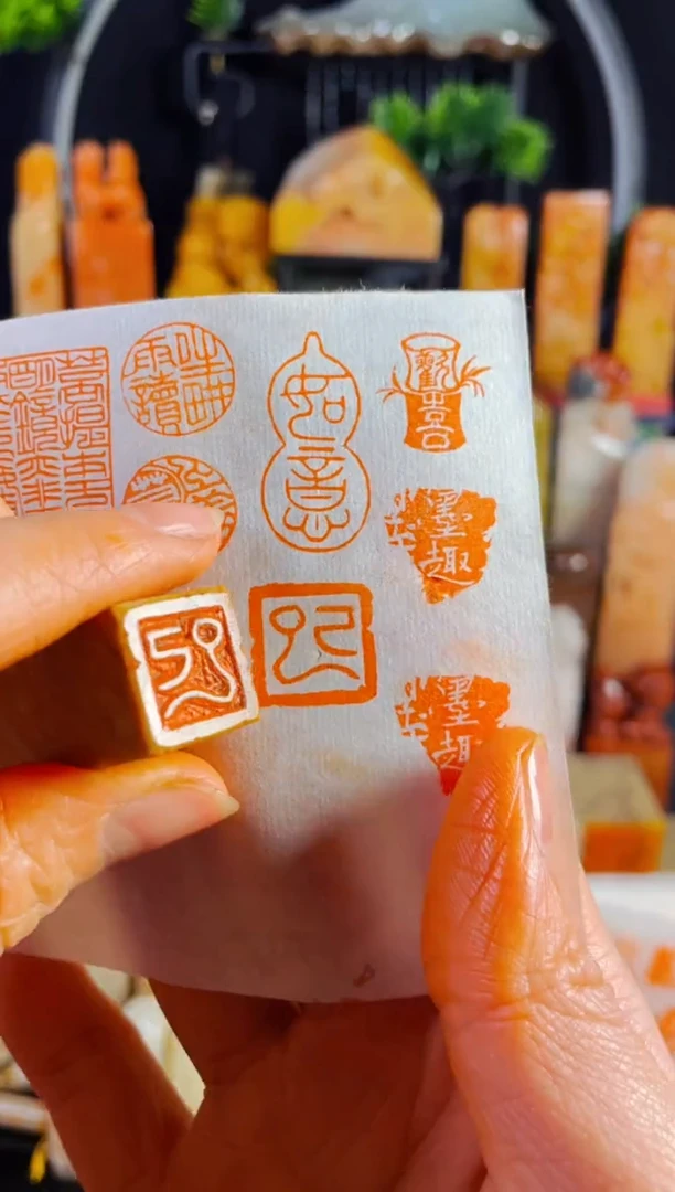 【闪购商品】老挝石印石手工篆刻《乙巳》1.5木纹