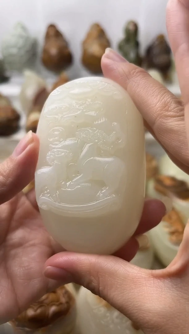 石材古青石棉纹正常不退换三羊开泰