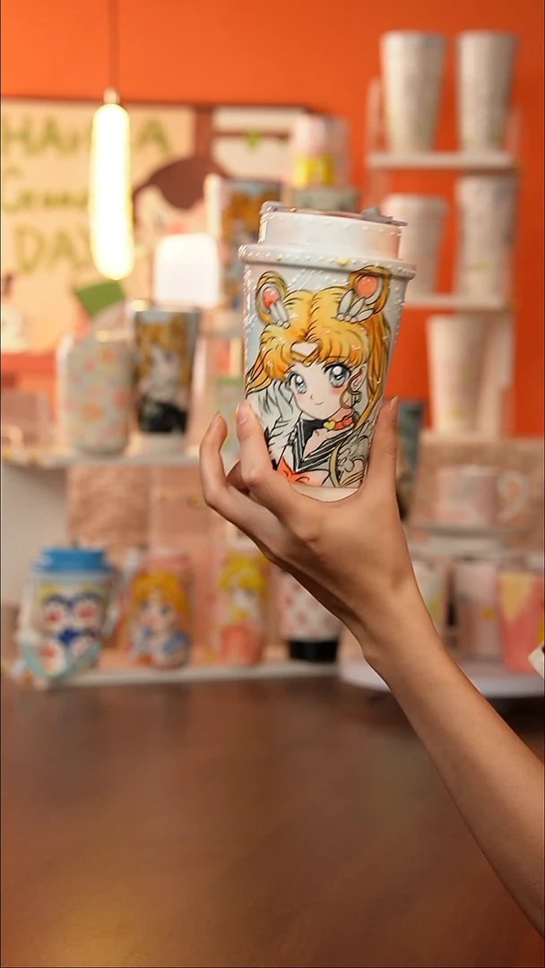 景德镇手工手绘文创陶瓷杯