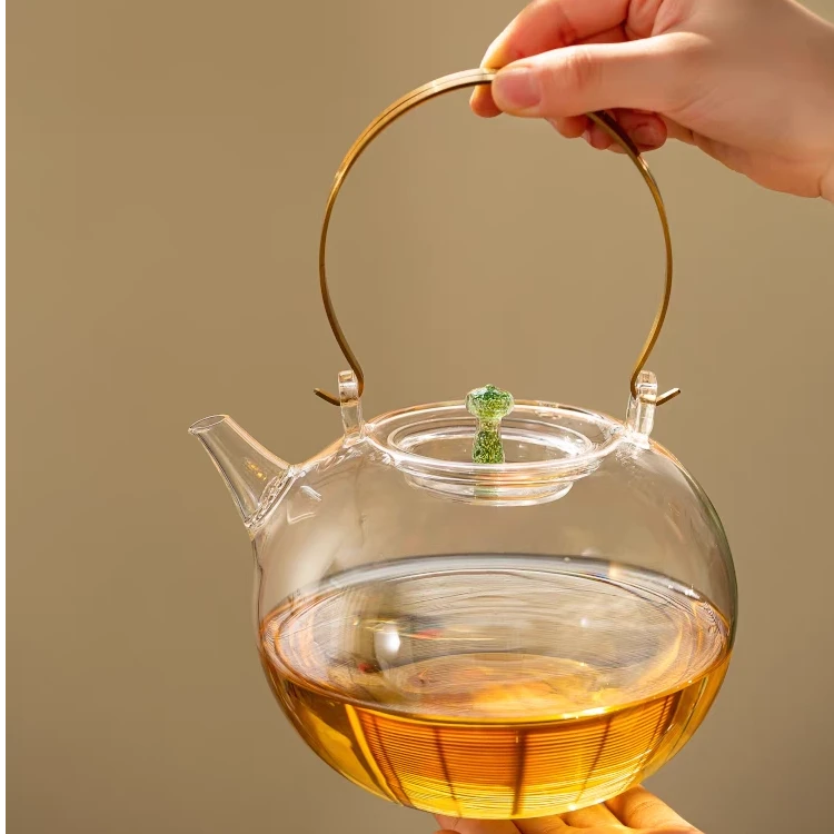 天久璃匠云槿壶高硼硅耐热玻璃烧水壶煮茶壶玻璃花茶壶电陶炉可用