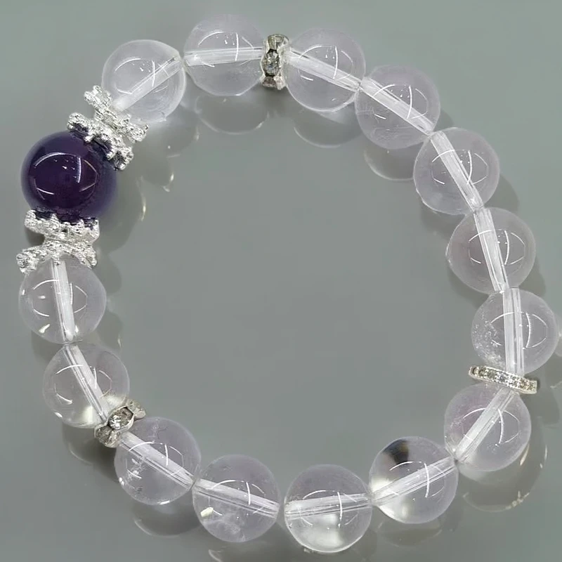 （库存处理）--高定珠宝白水晶设计款手串 S1017