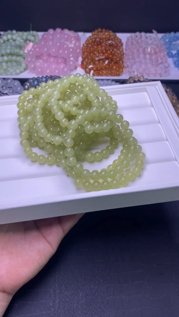 手链未镶嵌和田玉8mm晴水料和田玉（多样性发货， 发其一）