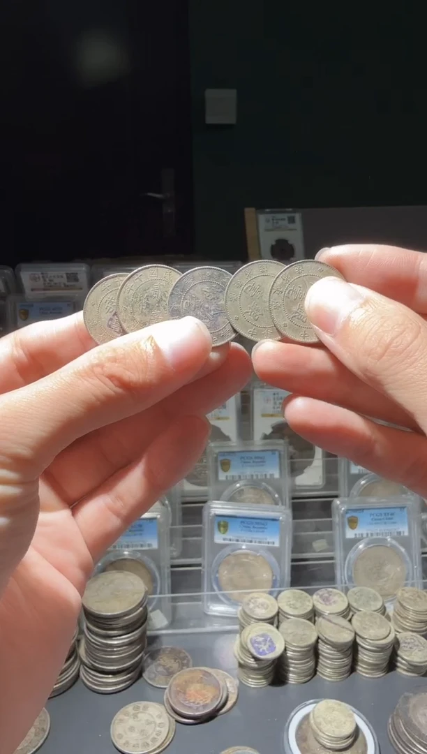 枣木忠*5个广东贰毫银币小师妹15