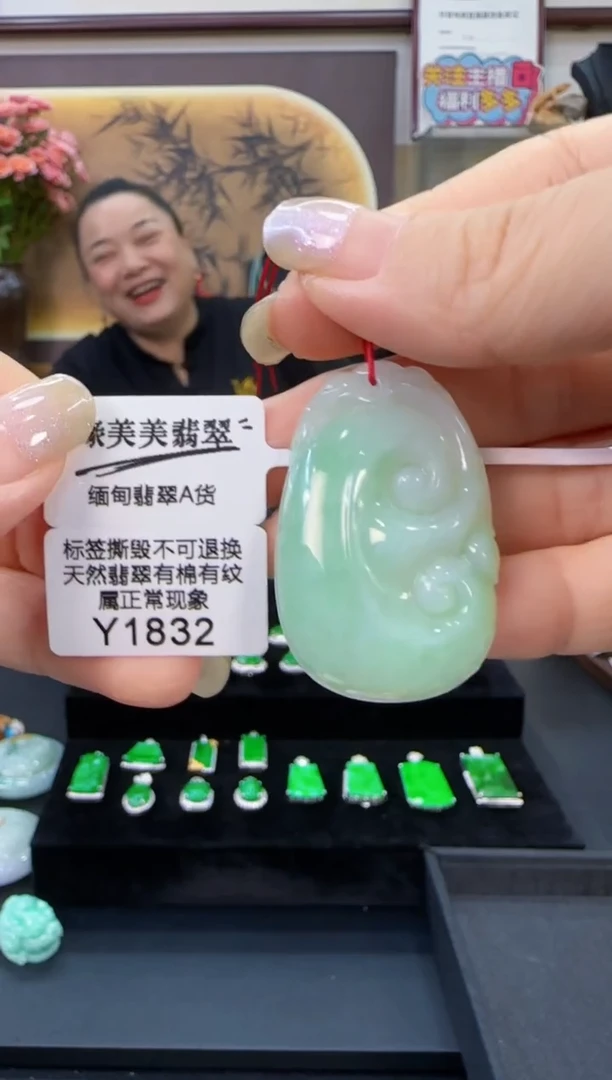 颈饰未镶嵌翡翠૮****✨Y1832如意福利不退换