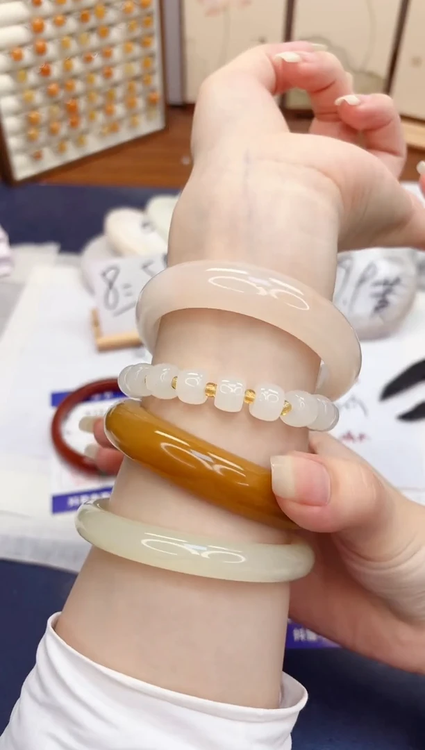 石英质玉手镯未镶嵌419-财气镯-圈口58