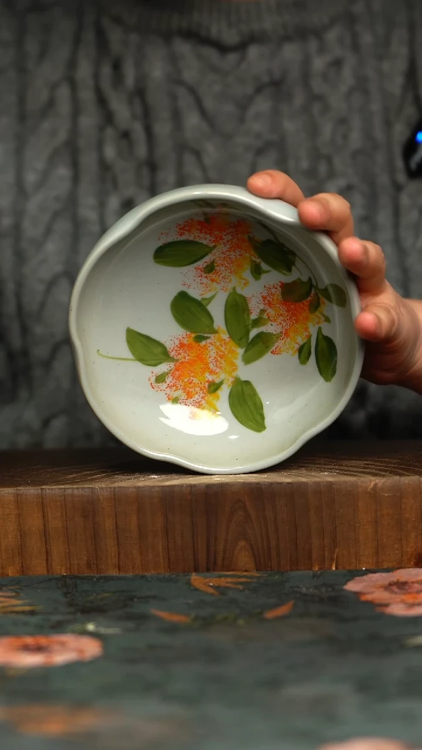 杯釉下彩手工手绘同款陶器