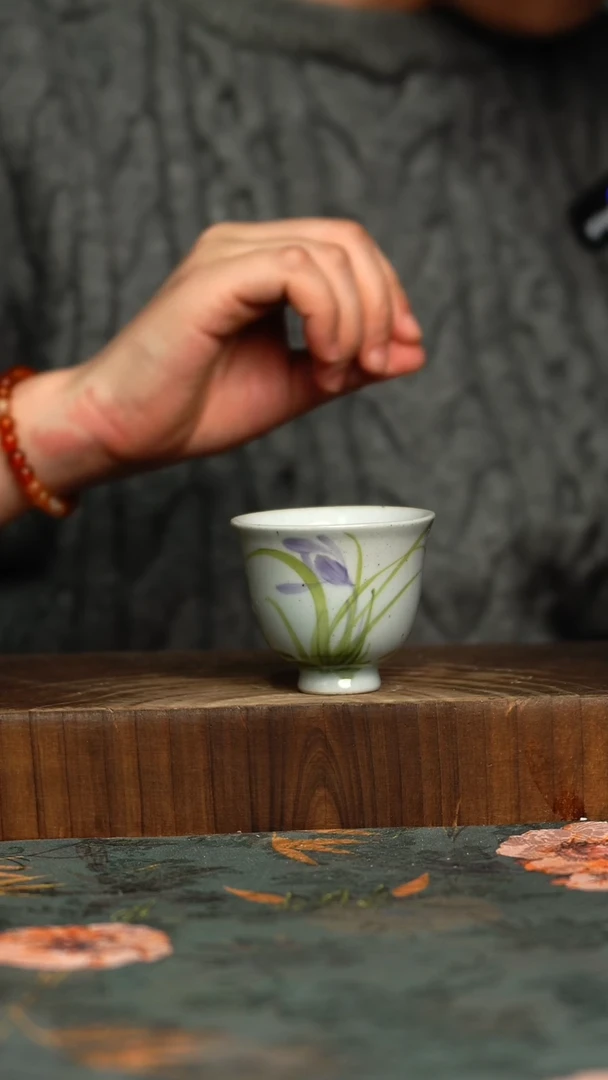 杯釉下彩手工手绘同款陶器