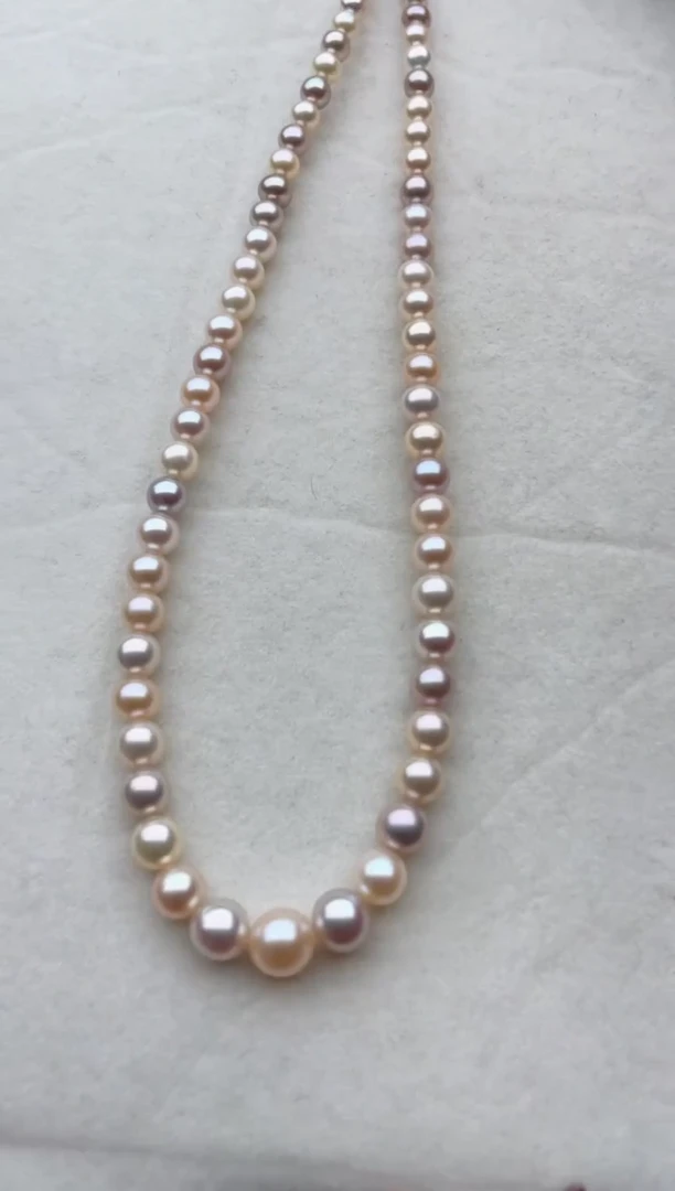 【闪购商品】淡水珍珠项链银S925镶嵌Y5