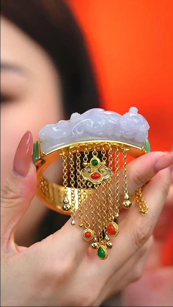 银S925镶嵌手镯翡翠新款