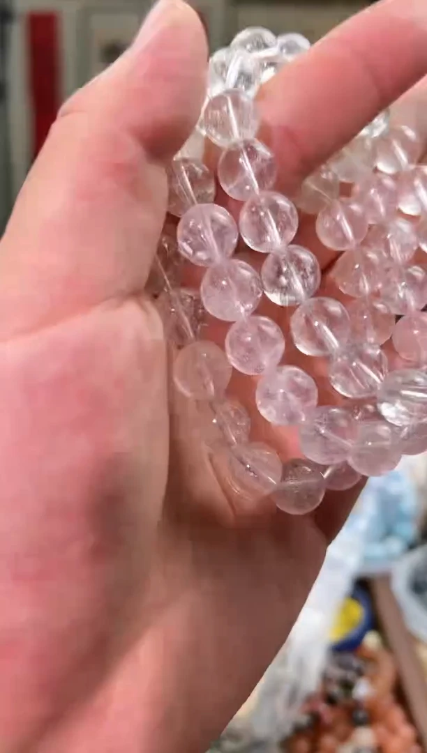 发晶手链未镶嵌10.5mm+白兔毛发（多样性发一）