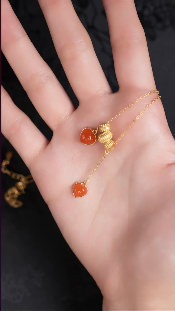 项链银S925镶嵌南红玛瑙多样性发其1