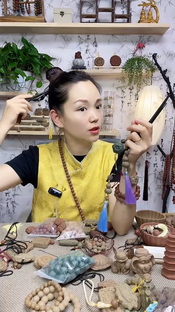 泥塑玫瑰大蝴蝶簪子
