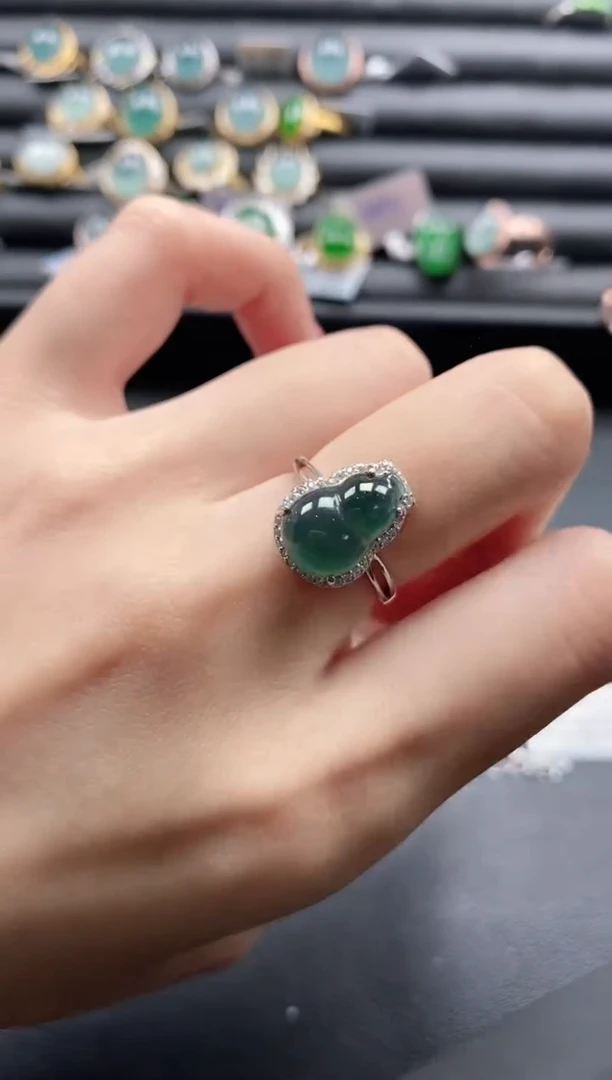 【闪购商品】翡翠戒指银S925镶嵌1111-