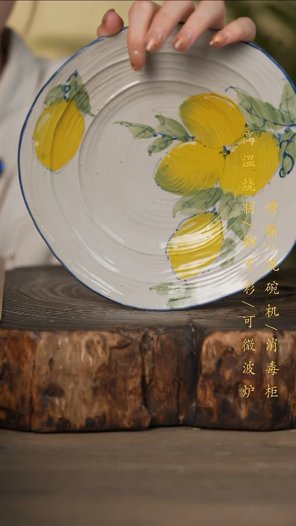 瓷片景德镇高温釉下彩可微波烤箱洗碗机