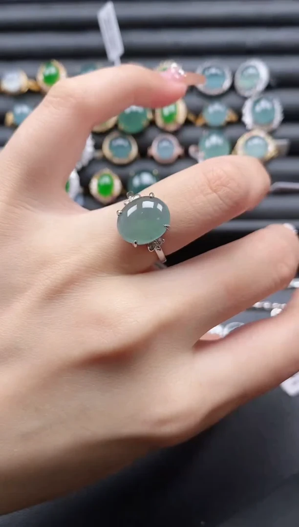 【闪购商品】翡翠戒指银S925镶嵌51151