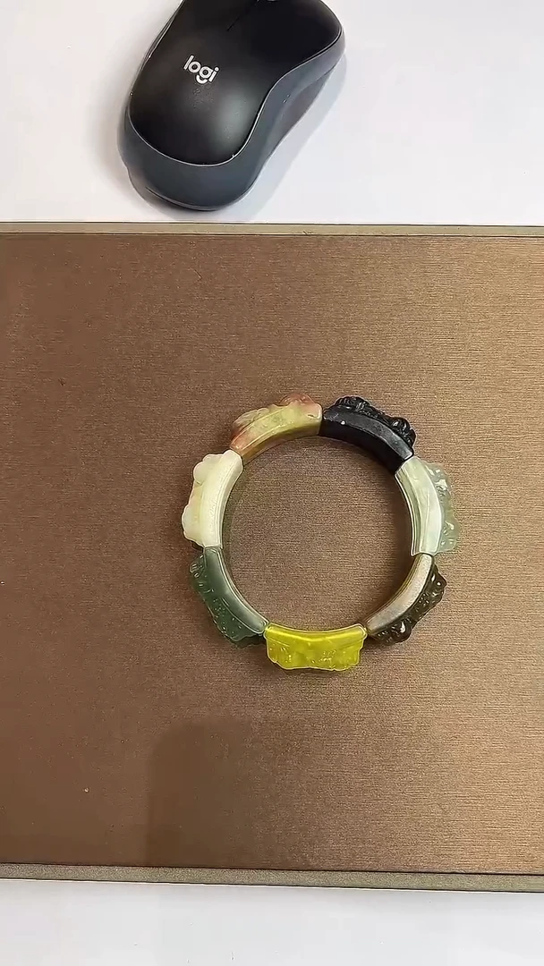 未镶嵌蛇纹石玉手串多样性发货其中发一