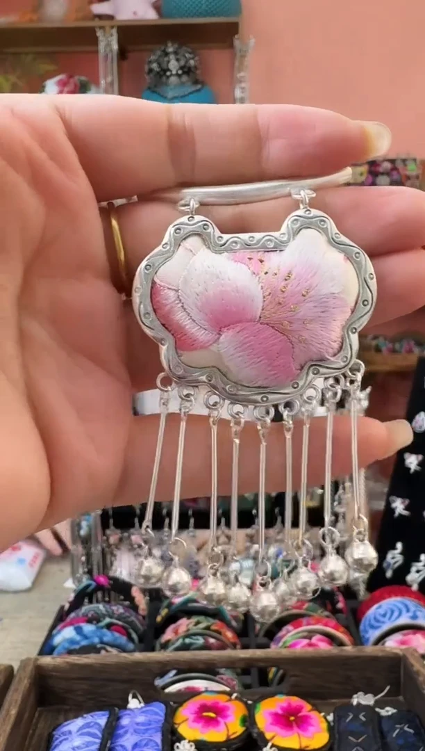 织绣艺枝独绣老绣饰品135
