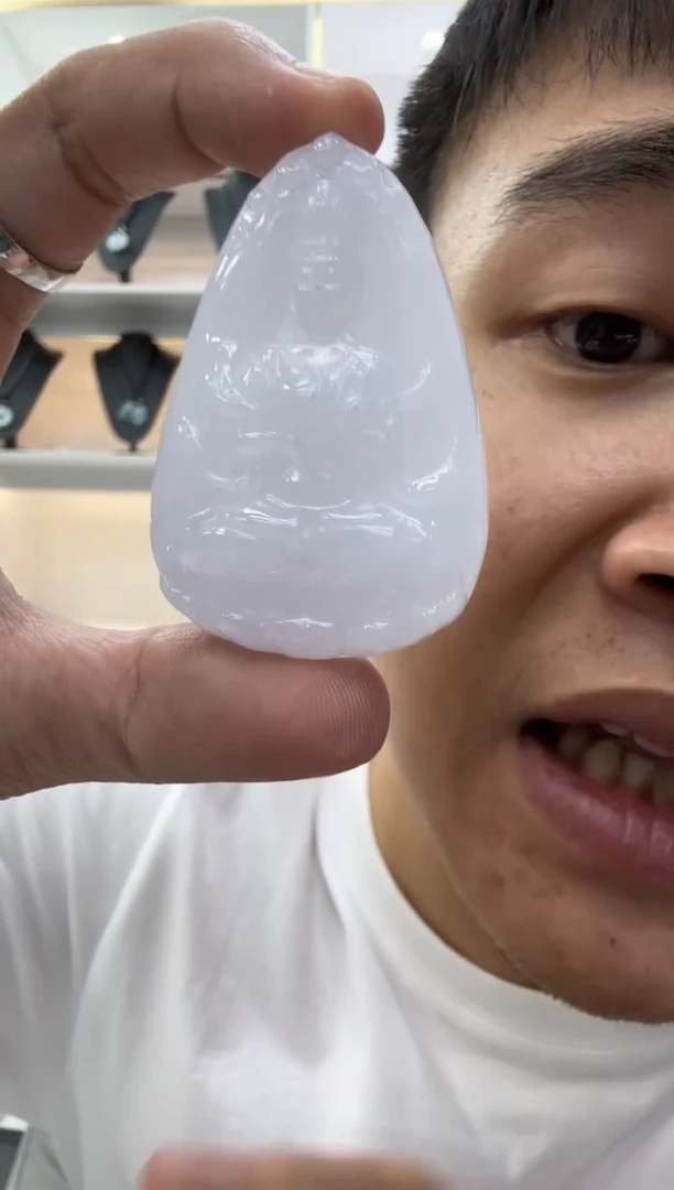 颈饰未镶嵌翡翠天然翡翠A货孤品一件