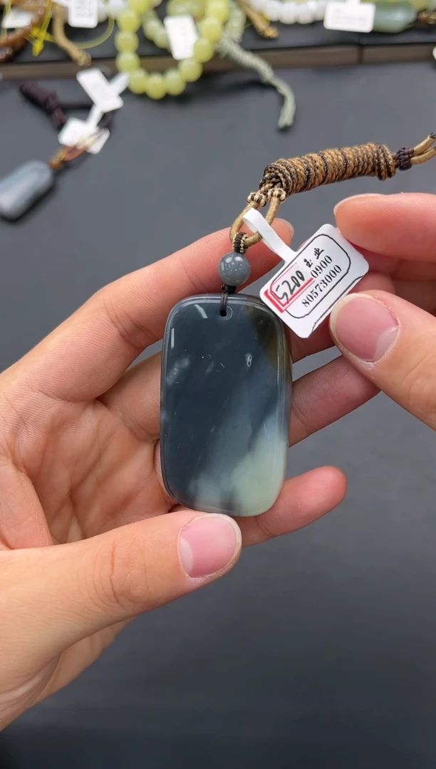 未镶嵌手串和田玉若羌楼兰三色无事牌微色差