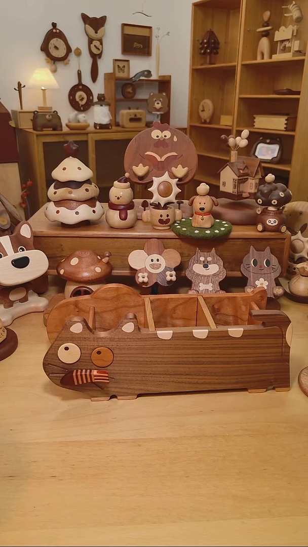 木实木猫狗收纳架