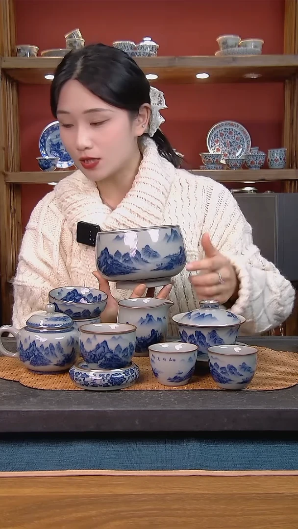 简装家用款9件套 老陶泥开片纹陶瓷茶具