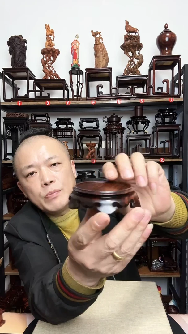 紫砂底座木内径7高2
