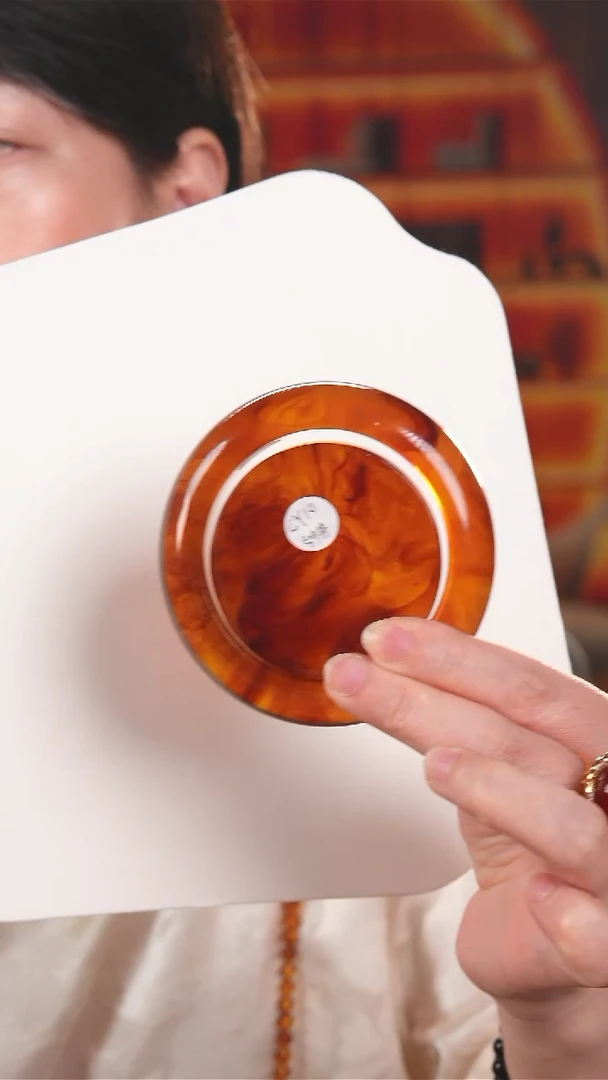 琥珀未镶嵌手镯灵草珀精品手镯59