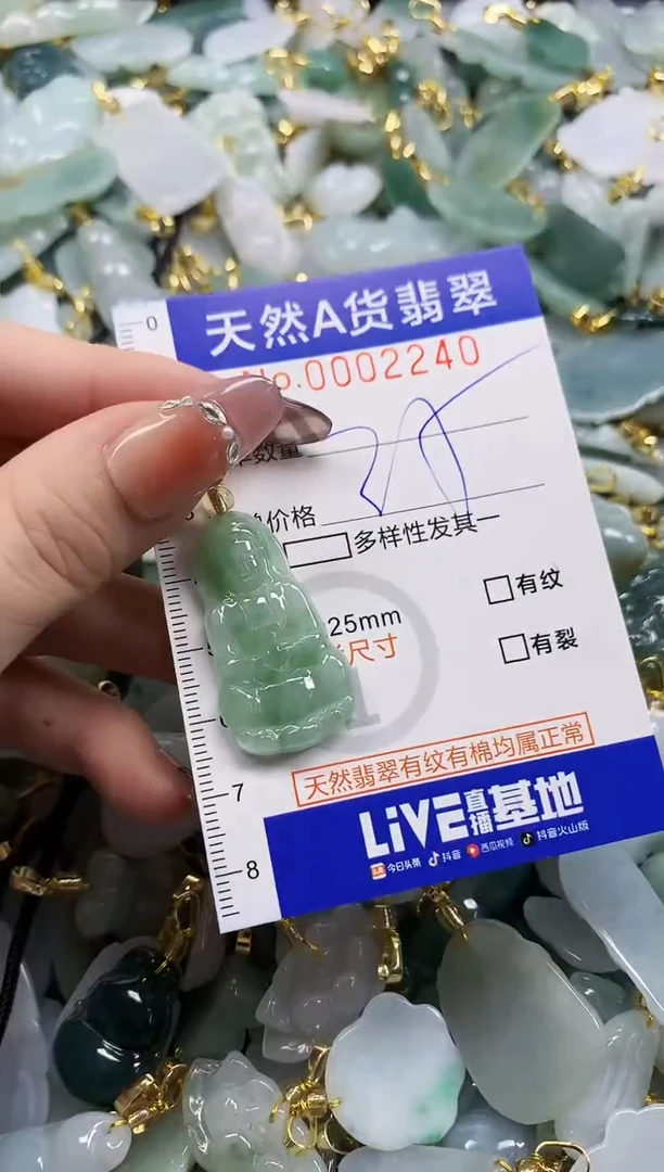 颈饰未镶嵌翡翠天然A货翡翠