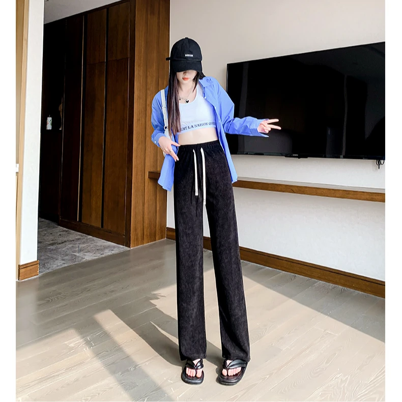 【静姐宠粉】品牌撤柜女款高腰显瘦百搭休闲阔腿裤FB191