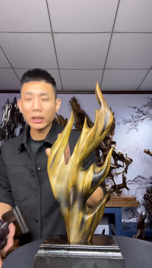 金丝楠木雕款@****槟金丝楠木工艺品摆件