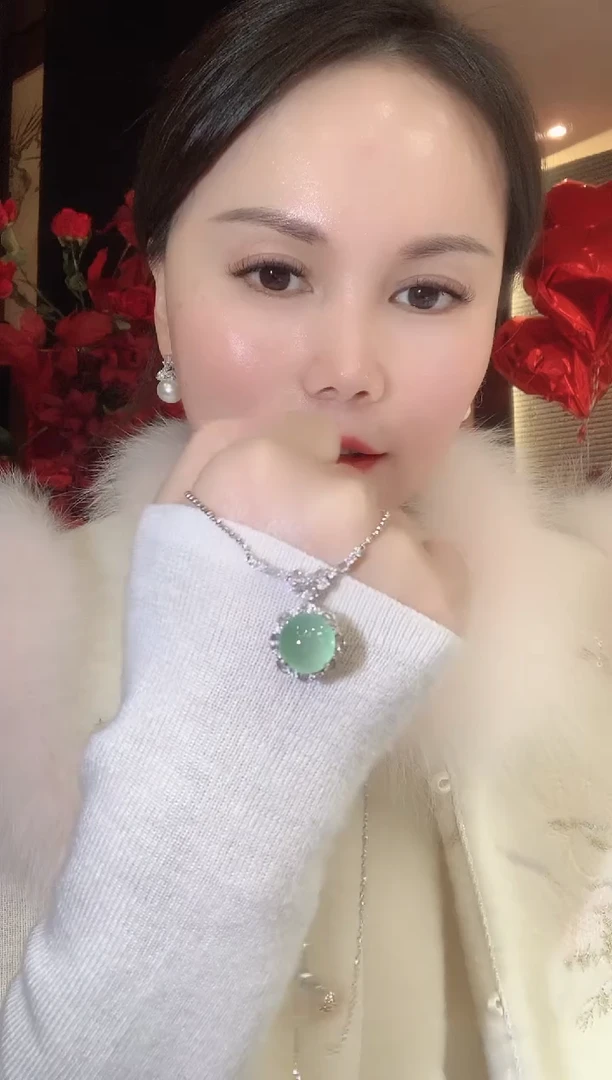 套链18K金镶嵌翡翠C89