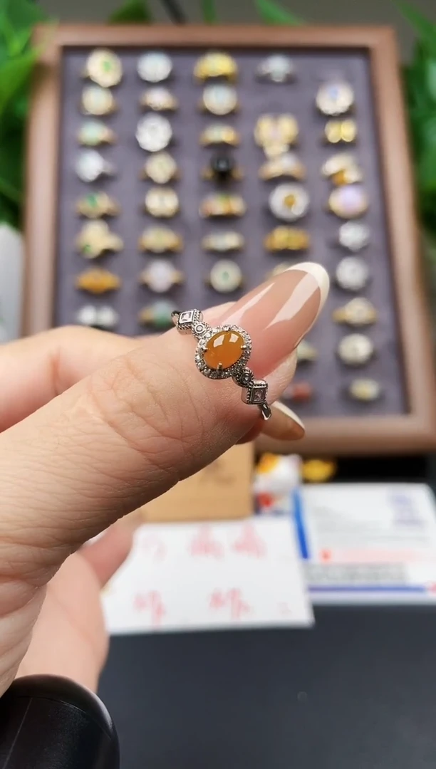 银S925镶嵌戒指翡翠12