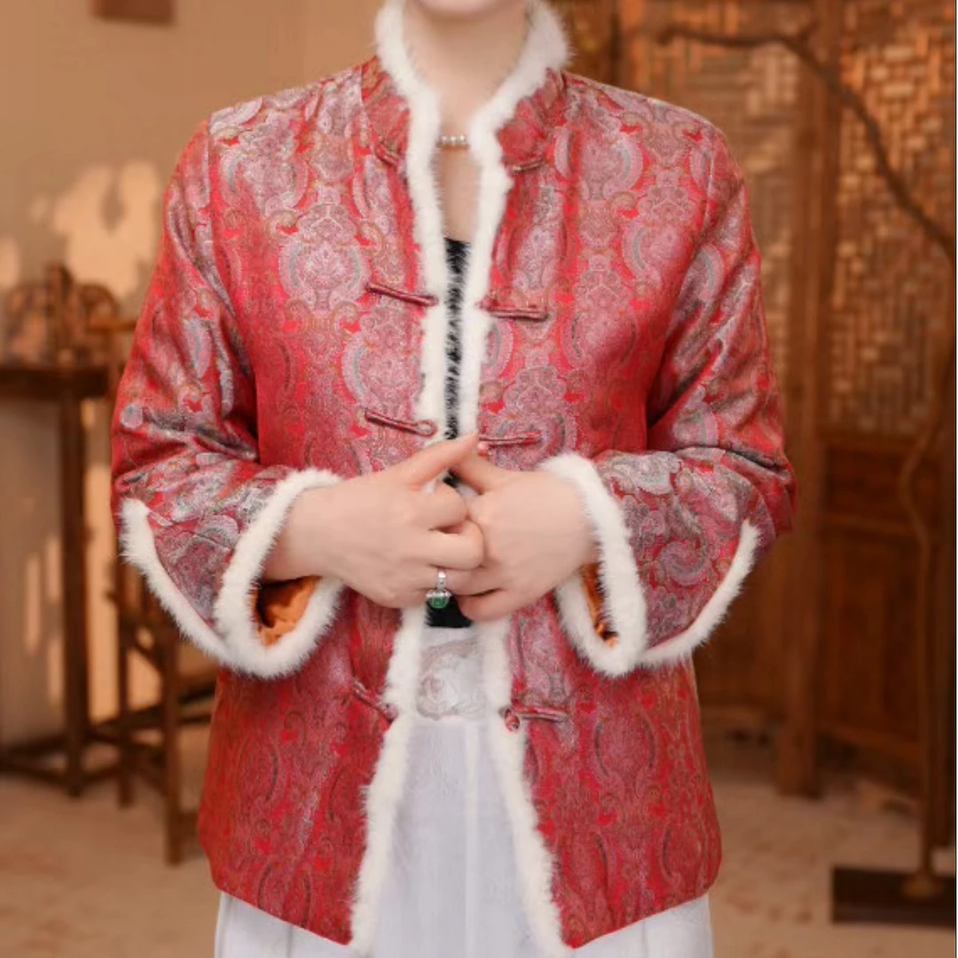 8983贵气提花新款国风外套