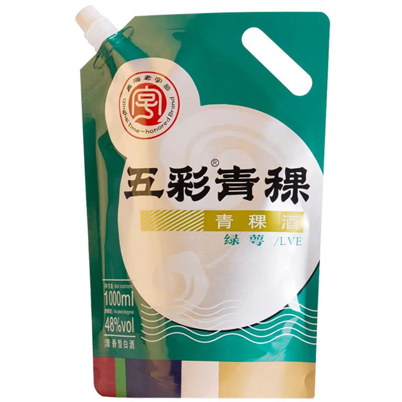 威达酒业威达五彩青稞铝箔袋绿萼48°1000ml×6瓶