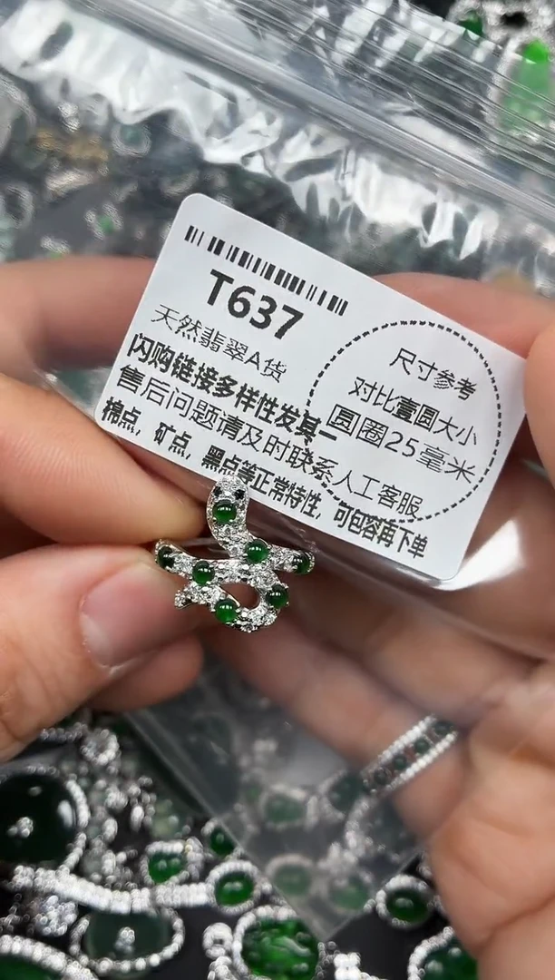 颈饰未镶嵌翡翠T637戒指