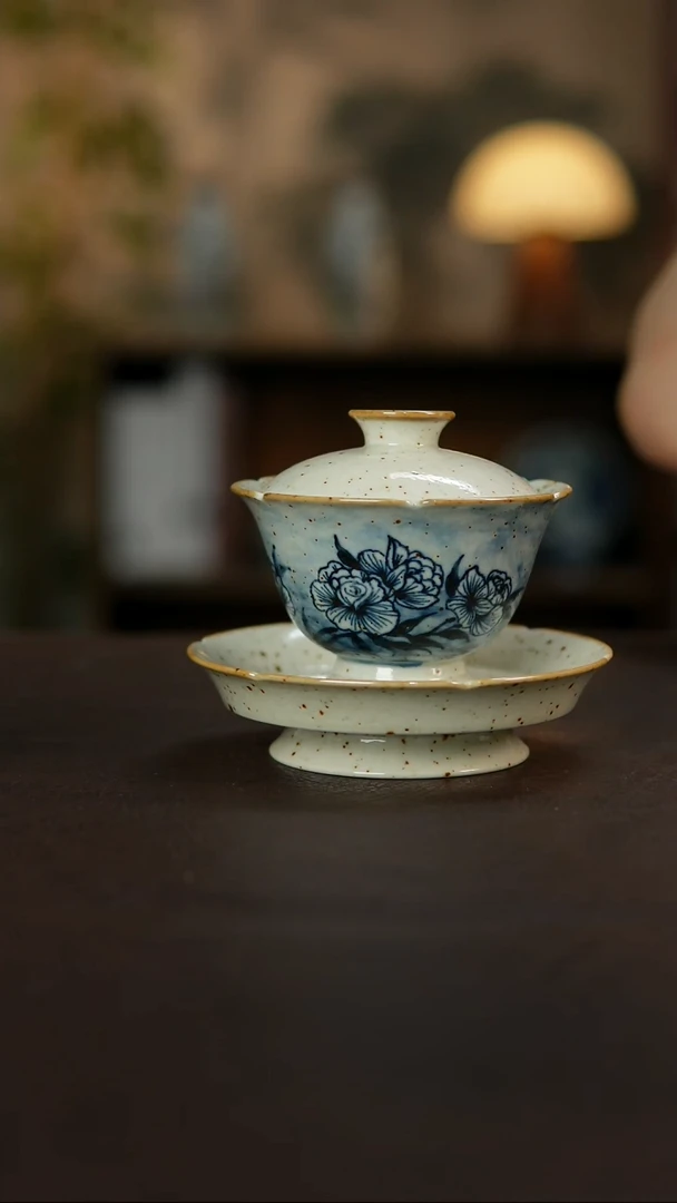 景德镇陶瓷杯碗柴烧多人
