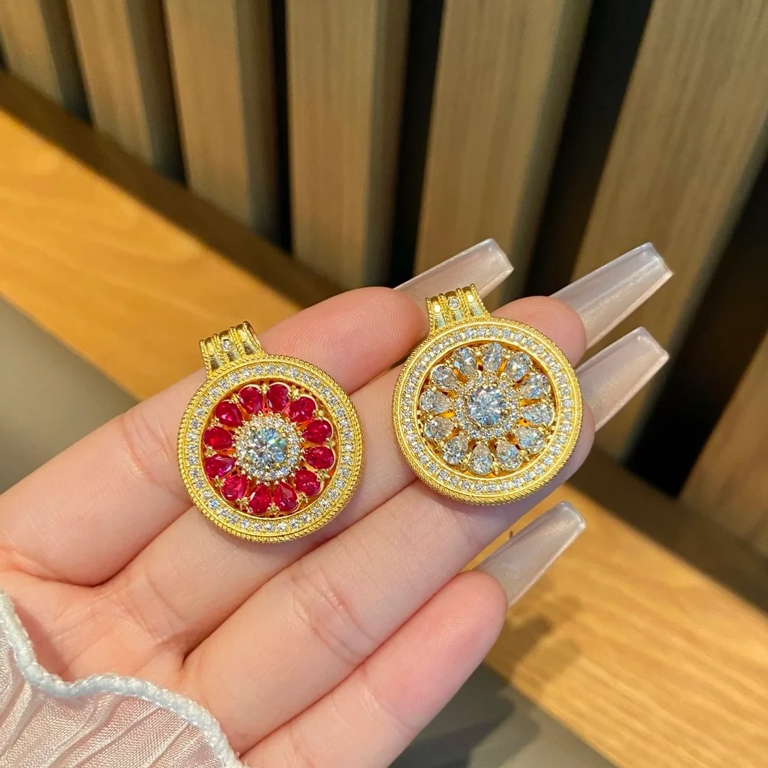 足金999柠檬片C柚莫桑吊坠